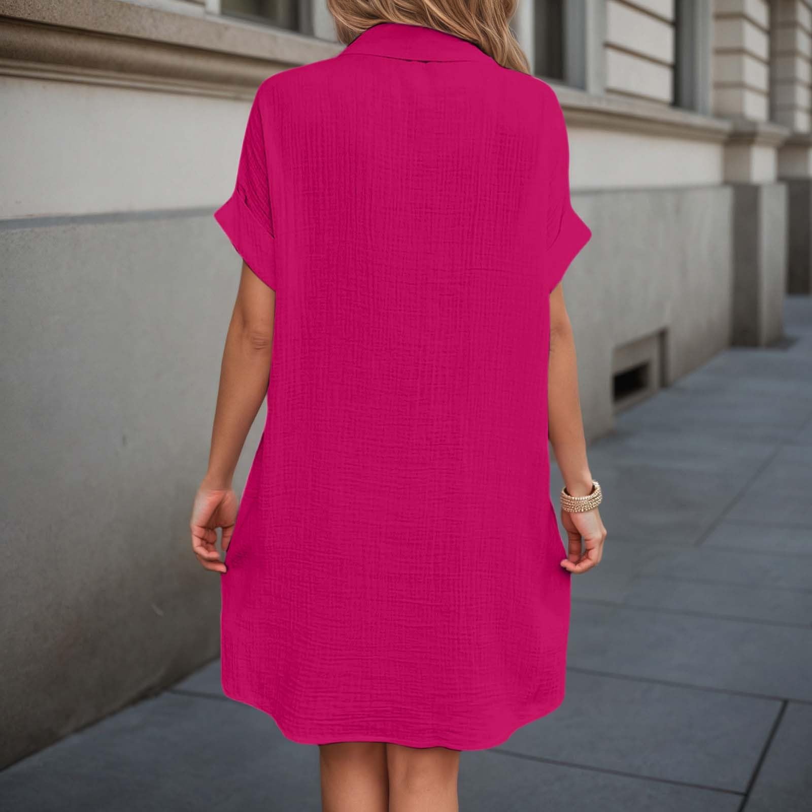 2026 Chemise décontractée Femme Coupe Ample Manches mi-Longues Confortable Tenue Quotidienne Tunique Polyvalente Toutes Saisons élégante boutonnée