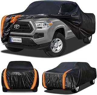 Custom Fit Truck Cover for Tacoma(1995-2025) Xtra/Access/Double Short Bed (5'-6.125'), All-Weather Waterproof Protection, Windproof & UV Resistant with Door Zipper