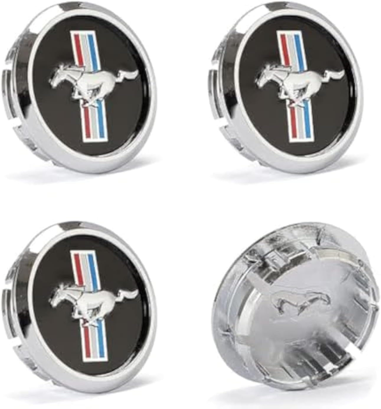 4PCS Replacement Wheel Center Caps Parts Compatible with Mustang,68mm/2.68'' Rim Center Hub Caps for Mustang