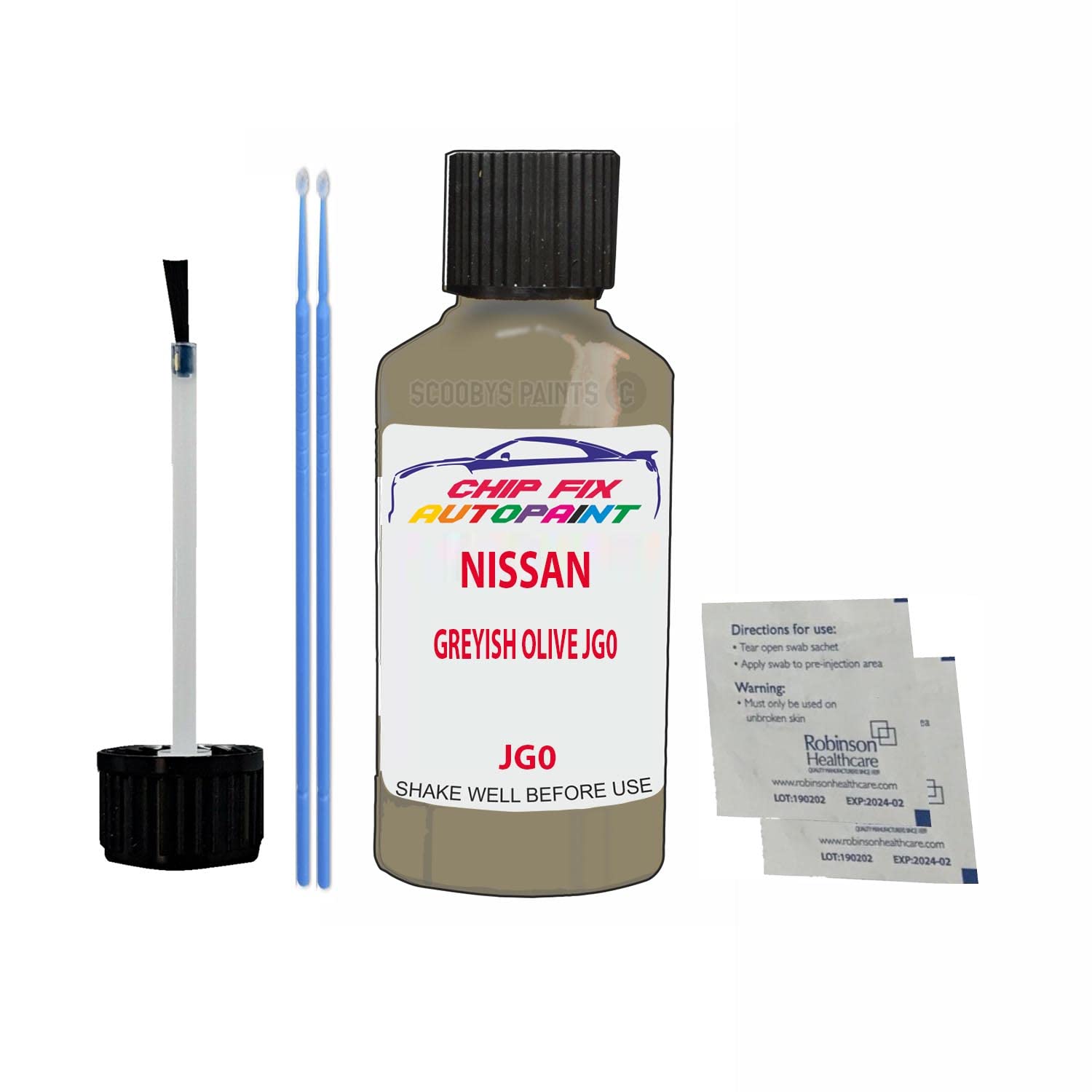Scoobys Paints Back In The Mix Greyish Green Jae Touch Up Paint For Nissan Xtrail Jae 2009-2017 30Ml Bottle Brush Scratch Stone Chip Repair Pen