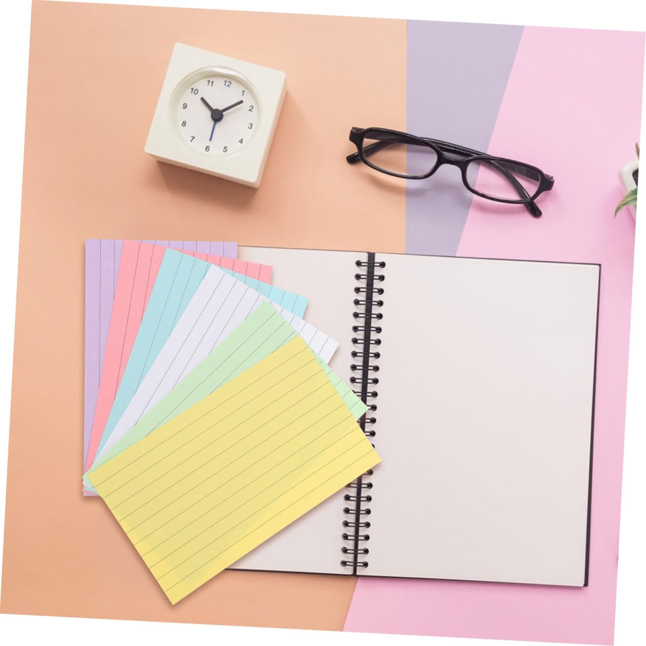Farbige Indexkarten 300 Blatt Papier für Notizen und Büro | Karteikärtchen zum Beschriften, 4 Zoll Format, für Rezepte und Lesezeichen, Glatt Beschreibbar