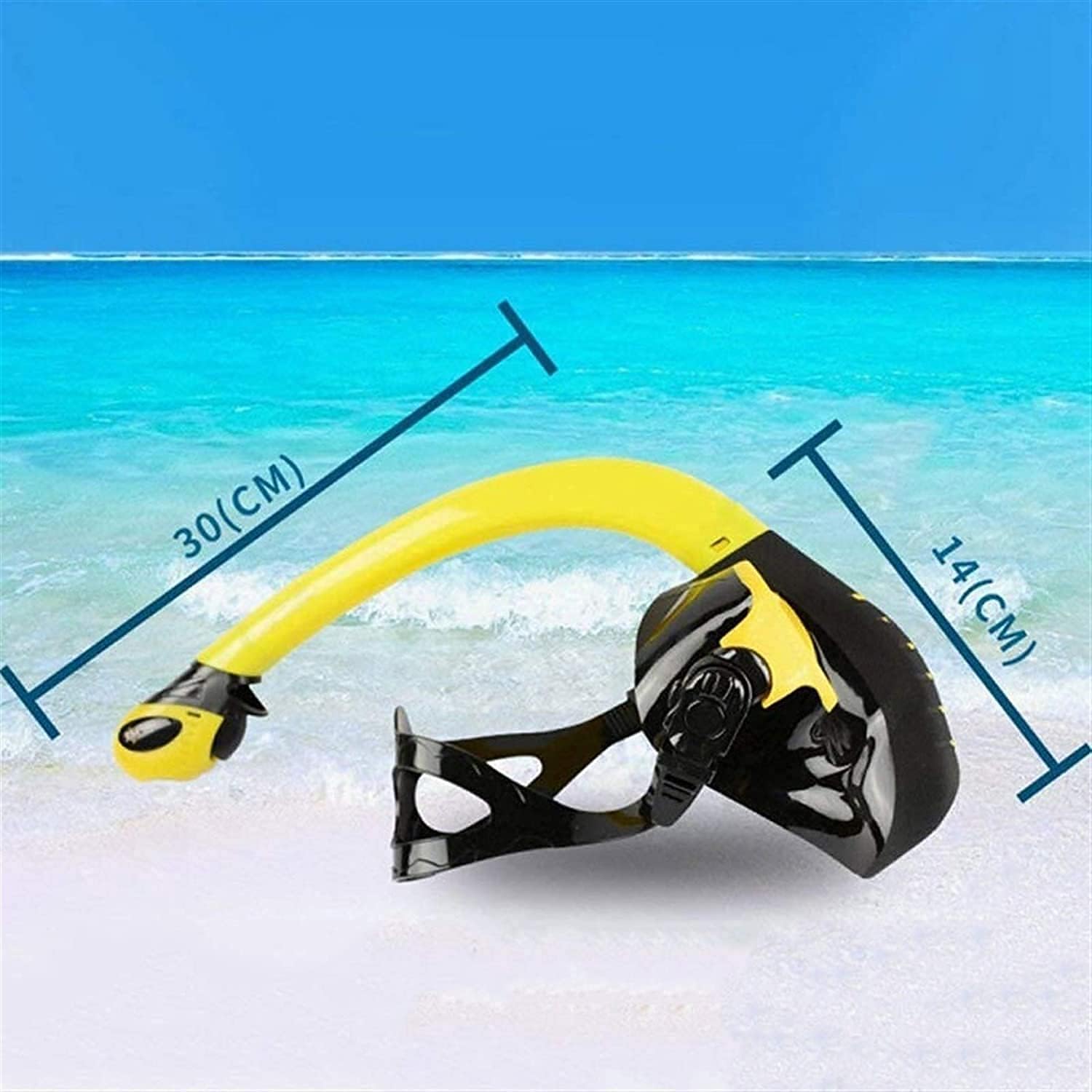 Full Face Snorkel Diving Masks Snorkeling Mask Snorkel Tube Set Anti-Fog Swimming Diving Goggles with Easy Breath Dry Snorkel Tube Snorkeling Goggles for Adults