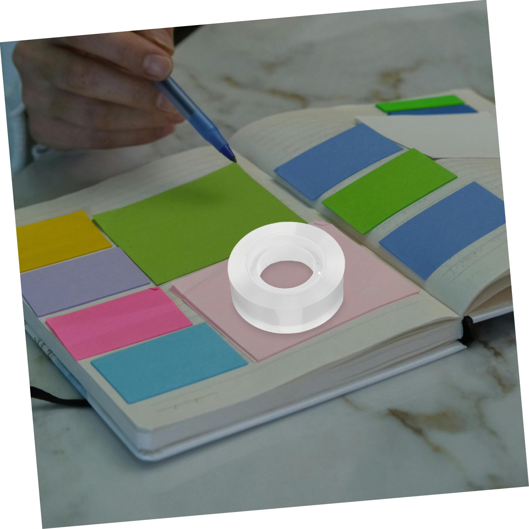 Operitacx Cinta Adhesiva Transparente 18mm, 48 Rollos, Recambio | Corrección de Errores, Uso Escolar y Oficina, Formato Portátil, Adhesivo de Pegado Uniforme