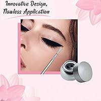 Vista 5 de Eyeliner Brush Fine Angled Set - For Liquid Gel Liner Applicator Bent Stencils Thin Pencil Pen Real Small Sharpener Angle Wing Tips Firm Makeup
