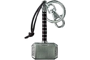 Comics Avengers Thor's Hammer Pewter Keychain Key Ring With Clip