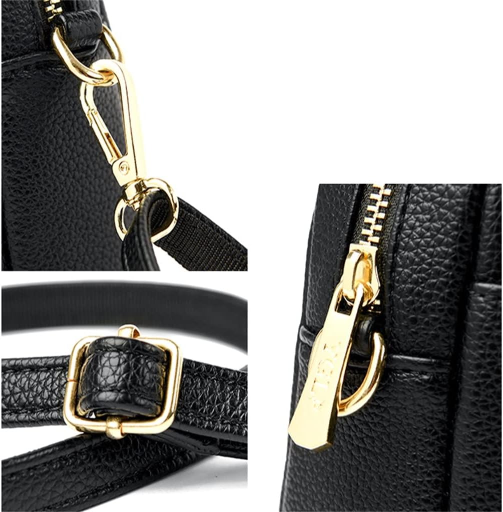 JSEIAJB Mobile Phone Bag Women's Messenger Small Soft Leather Mini Vertical Shoulder Square