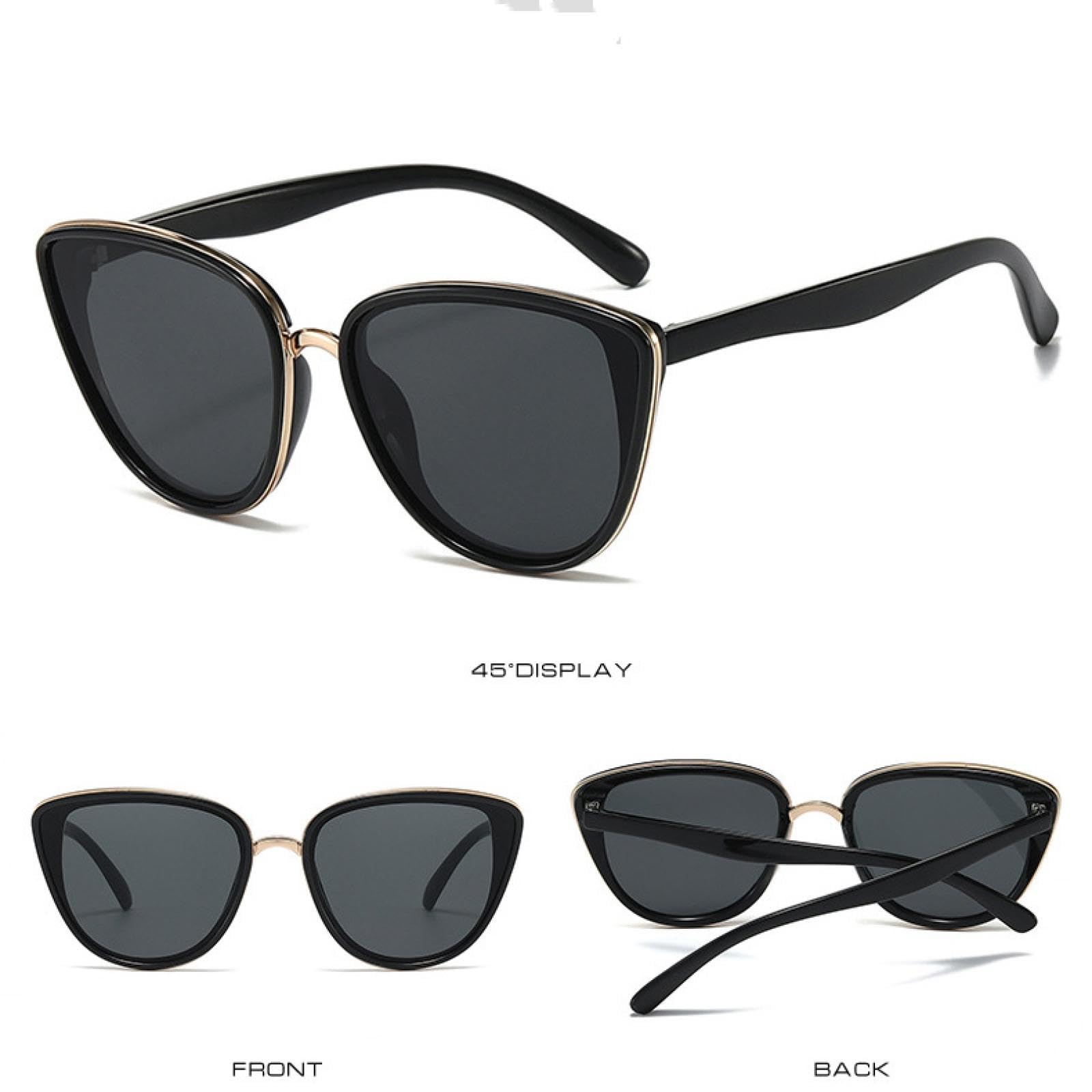 Occhiali da sole vintage Cat Eye da donna, popolari, alla moda, con specchio UV400, di lusso