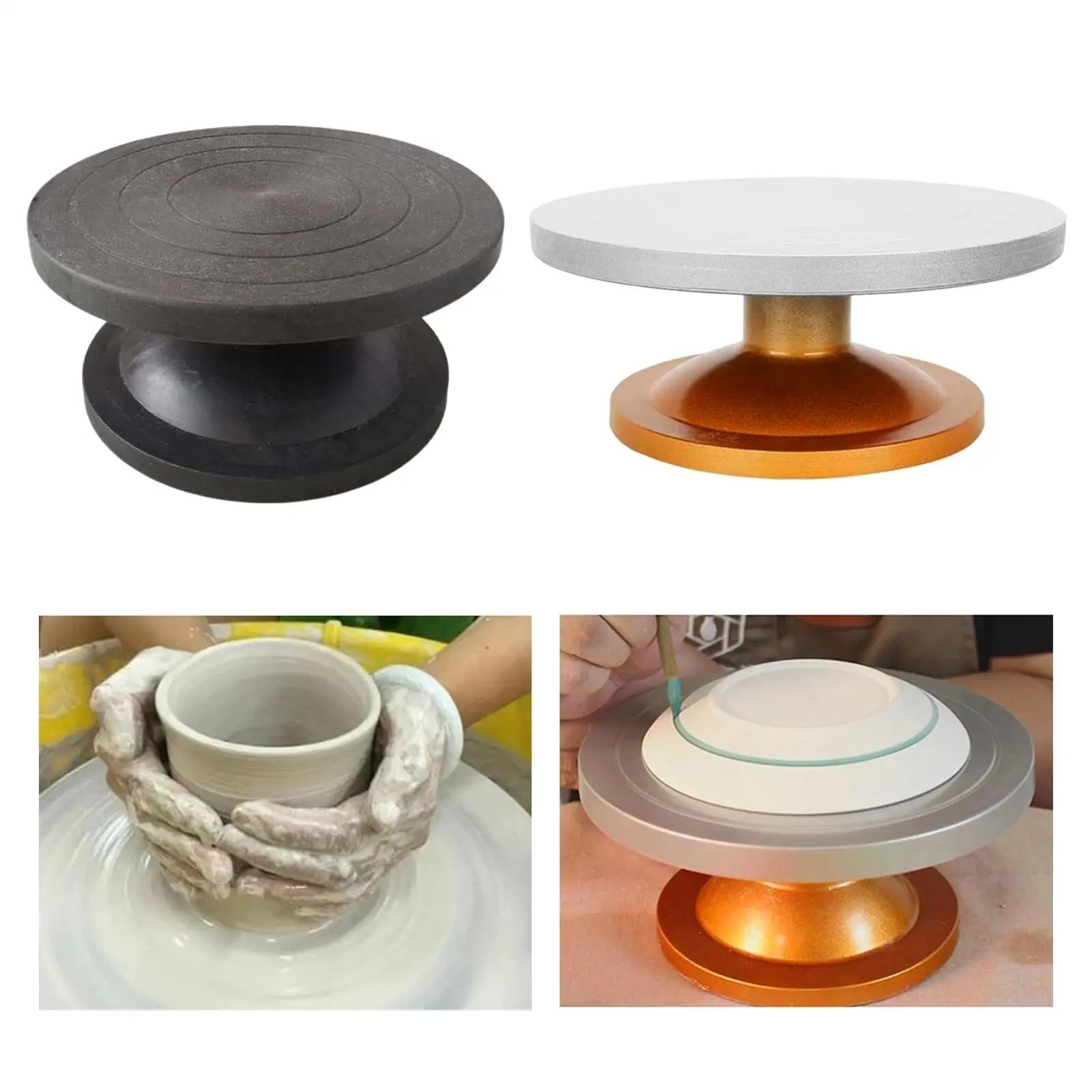 Torno Alfarero,Torno Ceramica Mesa giratoria for pulverización de pintura, plataforma redonda, rueda multifunción for proyectos manualidades