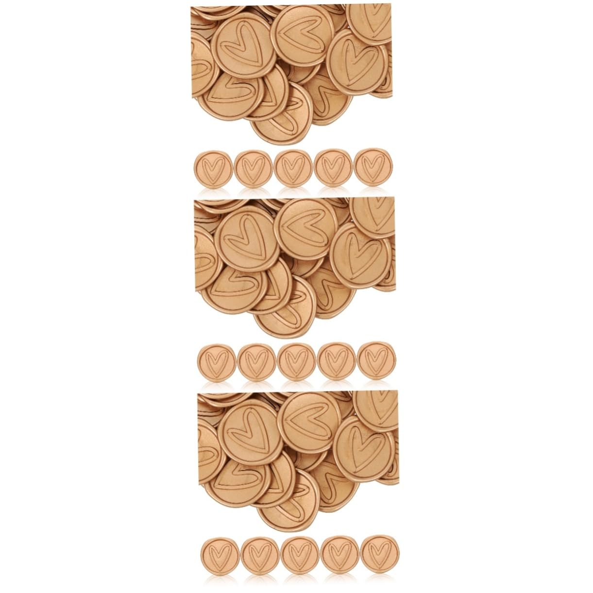 3 Sets Herzmuster Wachssiegelaufkleber Selbstklebende Siegelset Briefmarken Für Hochzeit 50 Stück * 3