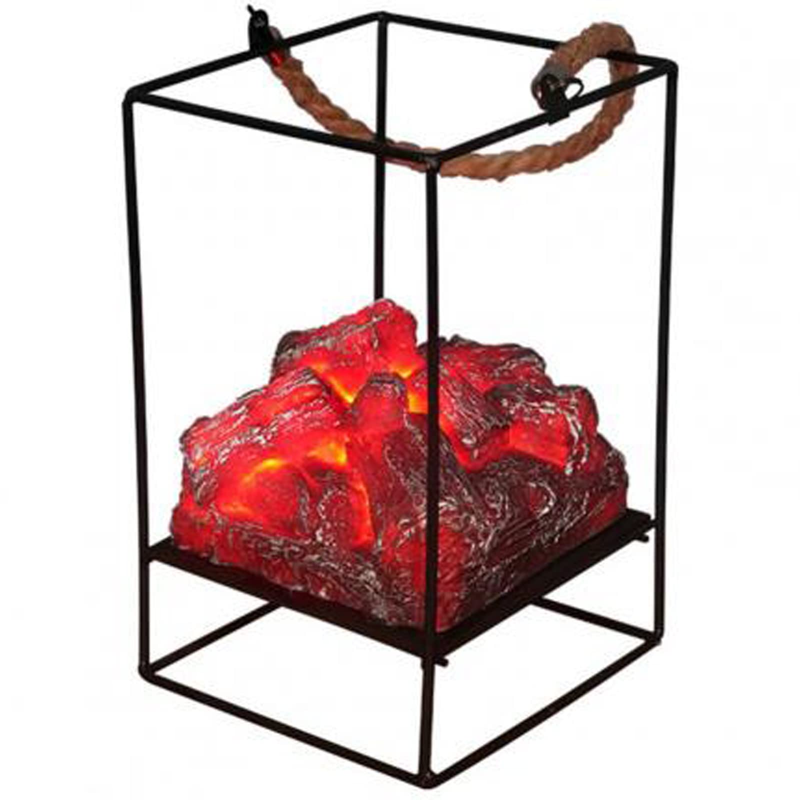 Lazyspace Realistic Charcoal Fireplace Light, Halloween Flame Lights, European Style Imitation Charcoal Flame Lamp for Decoration