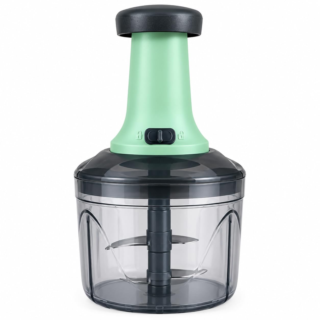 chopup chopper – 700ml manual vegetable chopper | hand press operation, transparent bowl, onion & tomato cutter, compact kitchen tool, easy to use