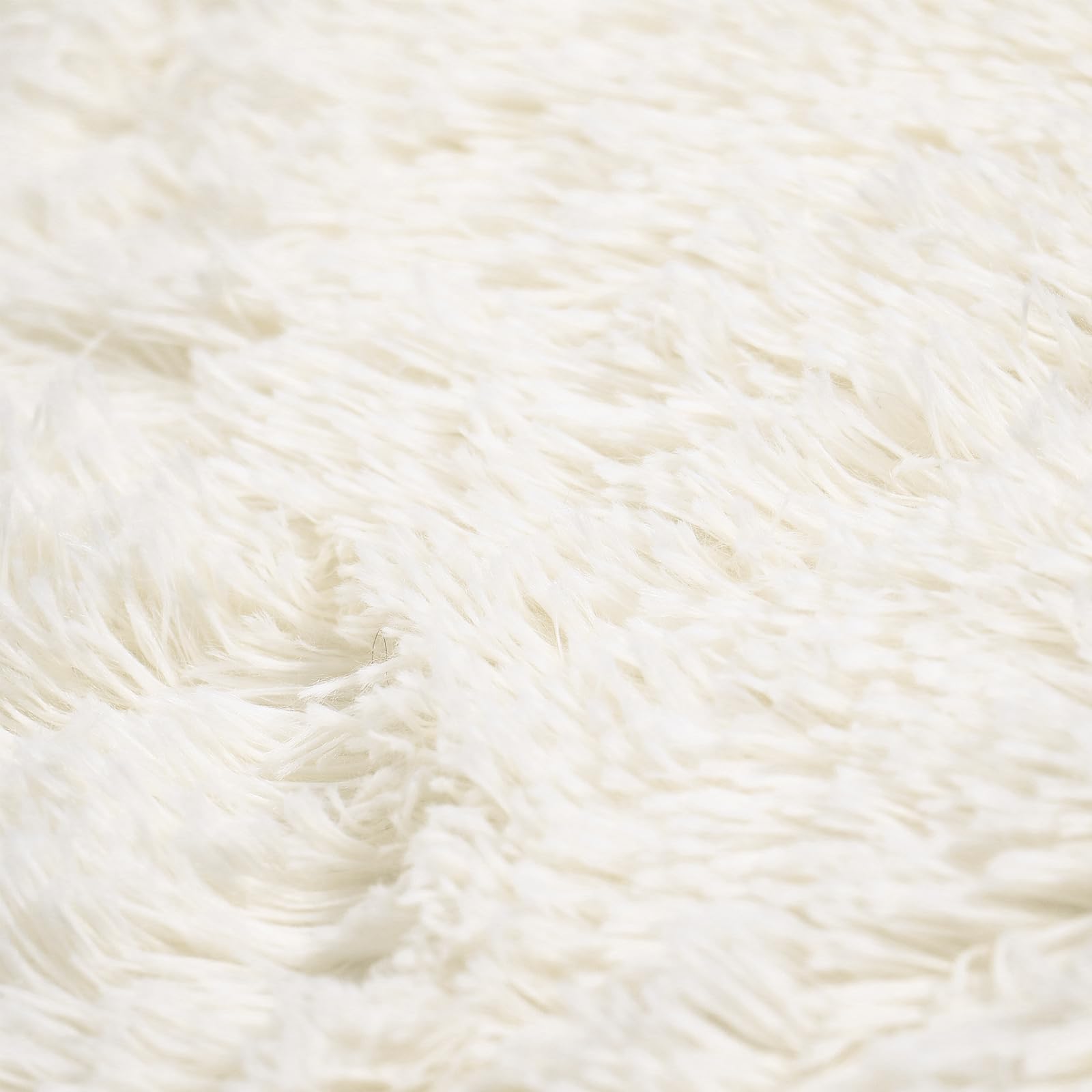 DALINA Textil Alfombra Decorativa de Pelo Largo Extra Suave -Alfombra Antideslizante para Salón Dormitorio Circular (Crudo, Diámetro 120CM)