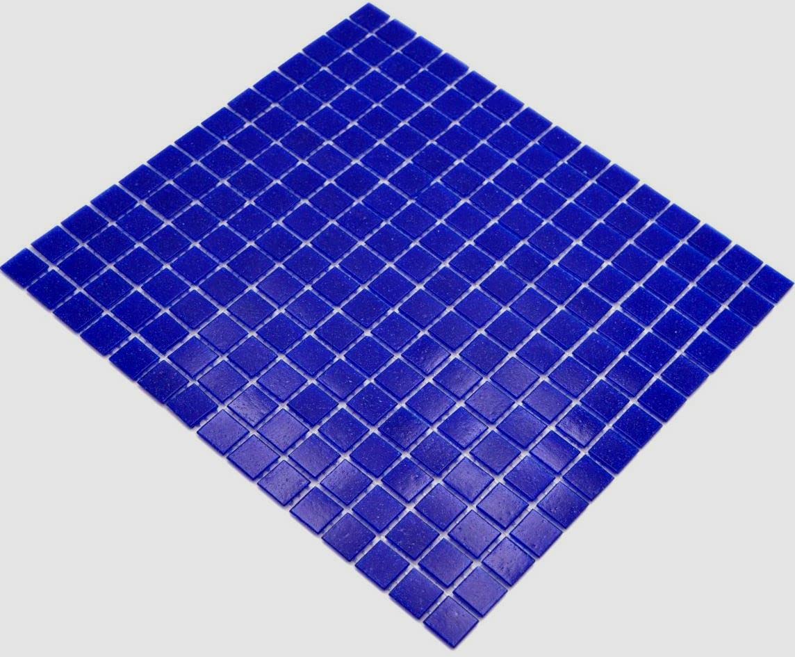 Diflart Glasfliesen Mosaik – Schillerndes Blau, 2,5x5,1 Cm, 5 Blätter (ca. 4,75 M²), Wasserdicht Für Pool & Badezimmer