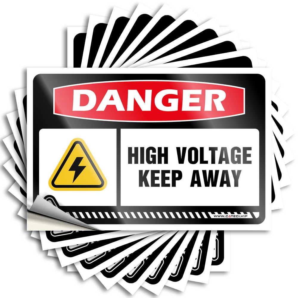 Rooms Decorations Helmet Tattoos | Danger High Voltage Keep Away Cute Durable Vinyl Sticker Easy Apply for Gamer(6X9CM)