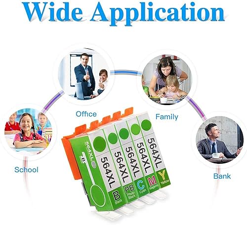 Miniatura 5 de OSIR Cartucho de tinta compatible de repuesto para HP 564 564XL para HP Photosmart 7510 7520 7525 6520 5520 6510 5510 7515 B8550 C6380 Premium C309a
