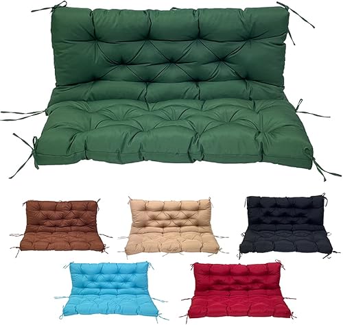 Cojines de repuesto para columpio de porche al aire libre, con respaldo de 2 a 3 plazas, impermeables, cojines de columpio para exteriores para