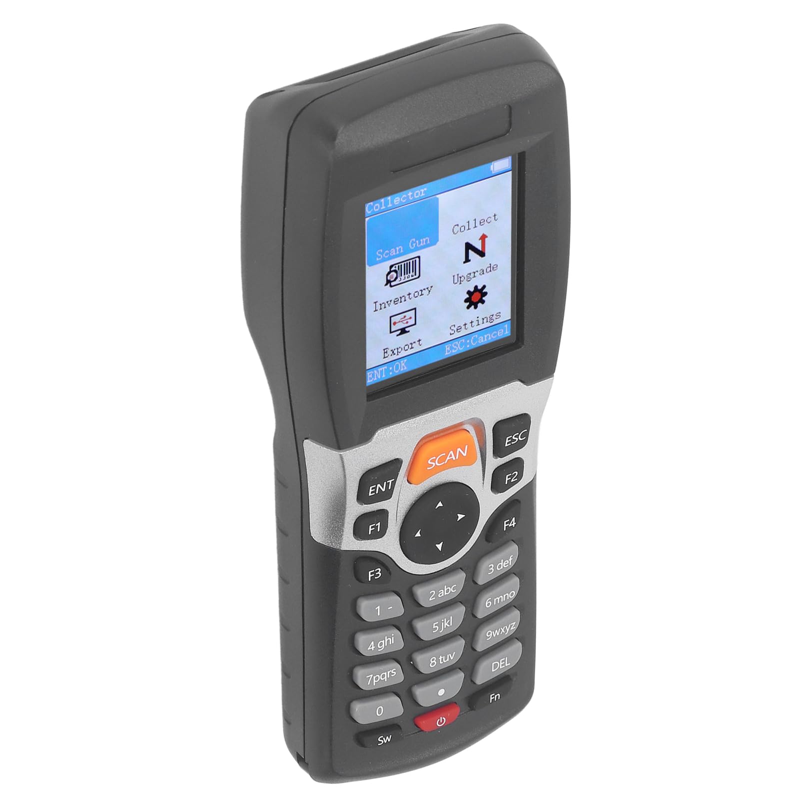 Jectse Scanner de Codes-Barres sans Fil, Scanner d'inventaire Portable 1D 2,4 GHz, écran Couleur de 2, Pouces, Lecteur de Codes-Barres Automatique Portatif pour l'inventaire d'entrepôt