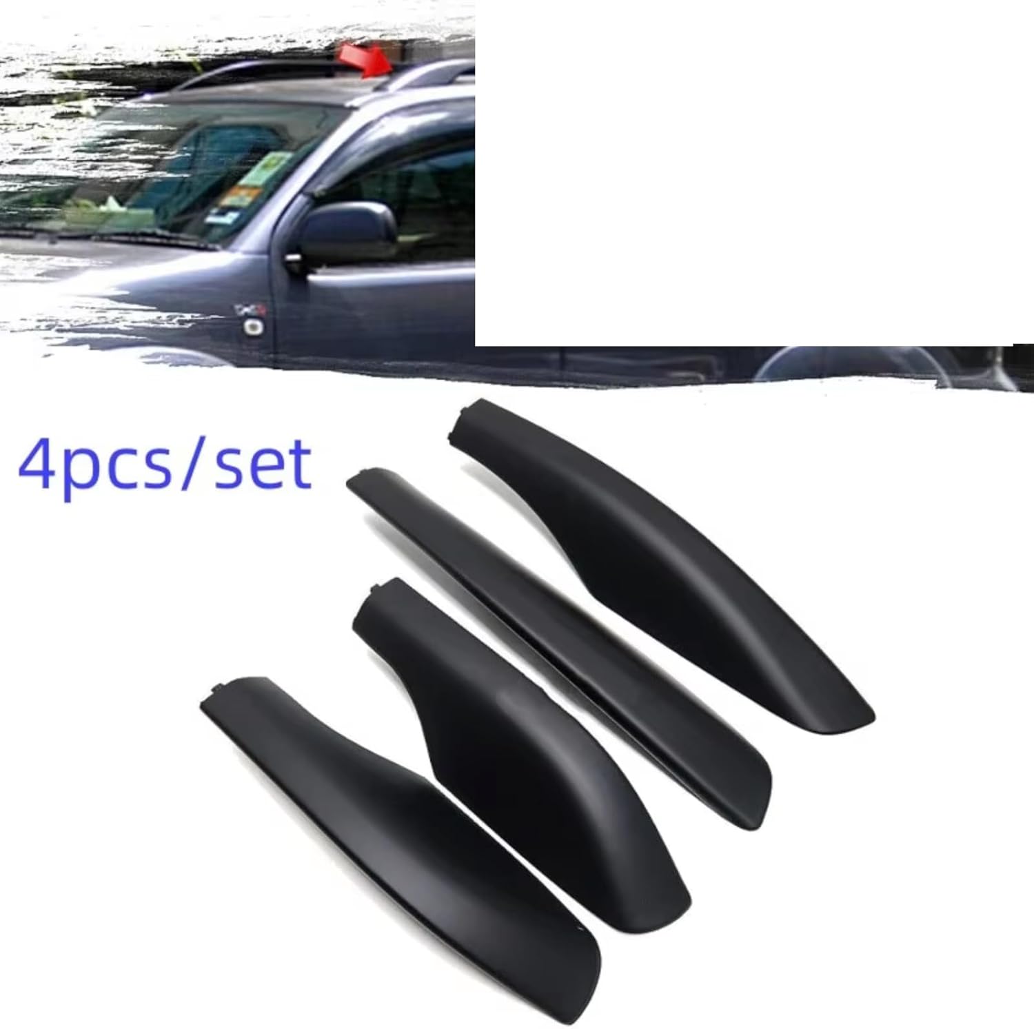 Roof Rack Rail Cap for Toyota for Fortuner AN50 2004-2015 Roof Rack Bar Rail End Protection Cover Luggage Shells Accessories for Parts