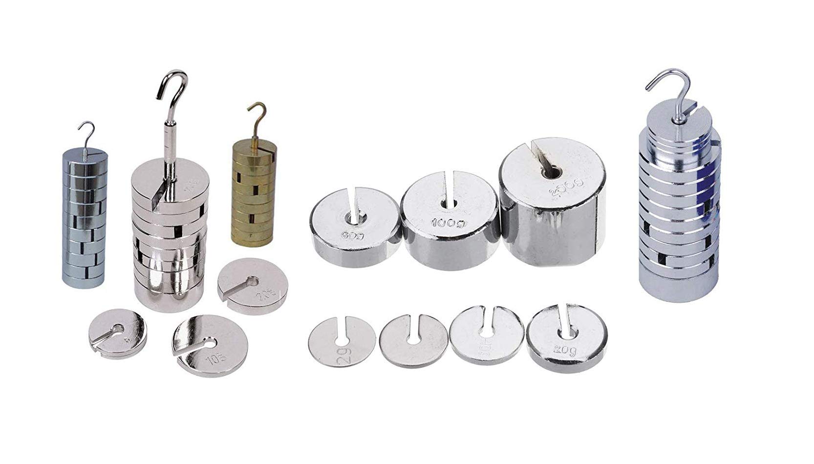 Awesomeheavy duty smooth finished Brass Crome Plated Slotted Weight bestest in quality (5x10=50 grm)