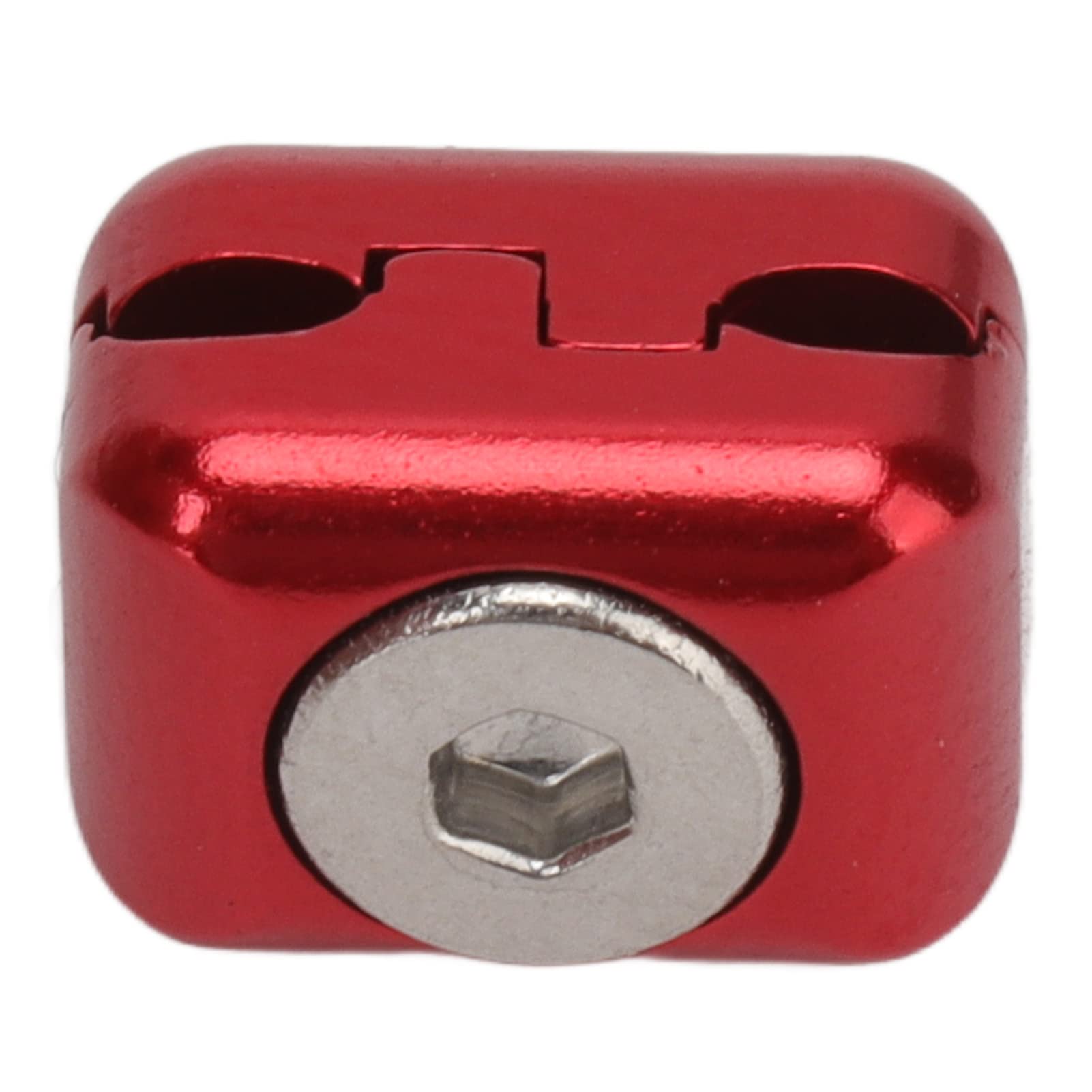 compound bow cable fastener clip, reduce vibration exquisite polishing rest cable clamp buckle for archery (red)