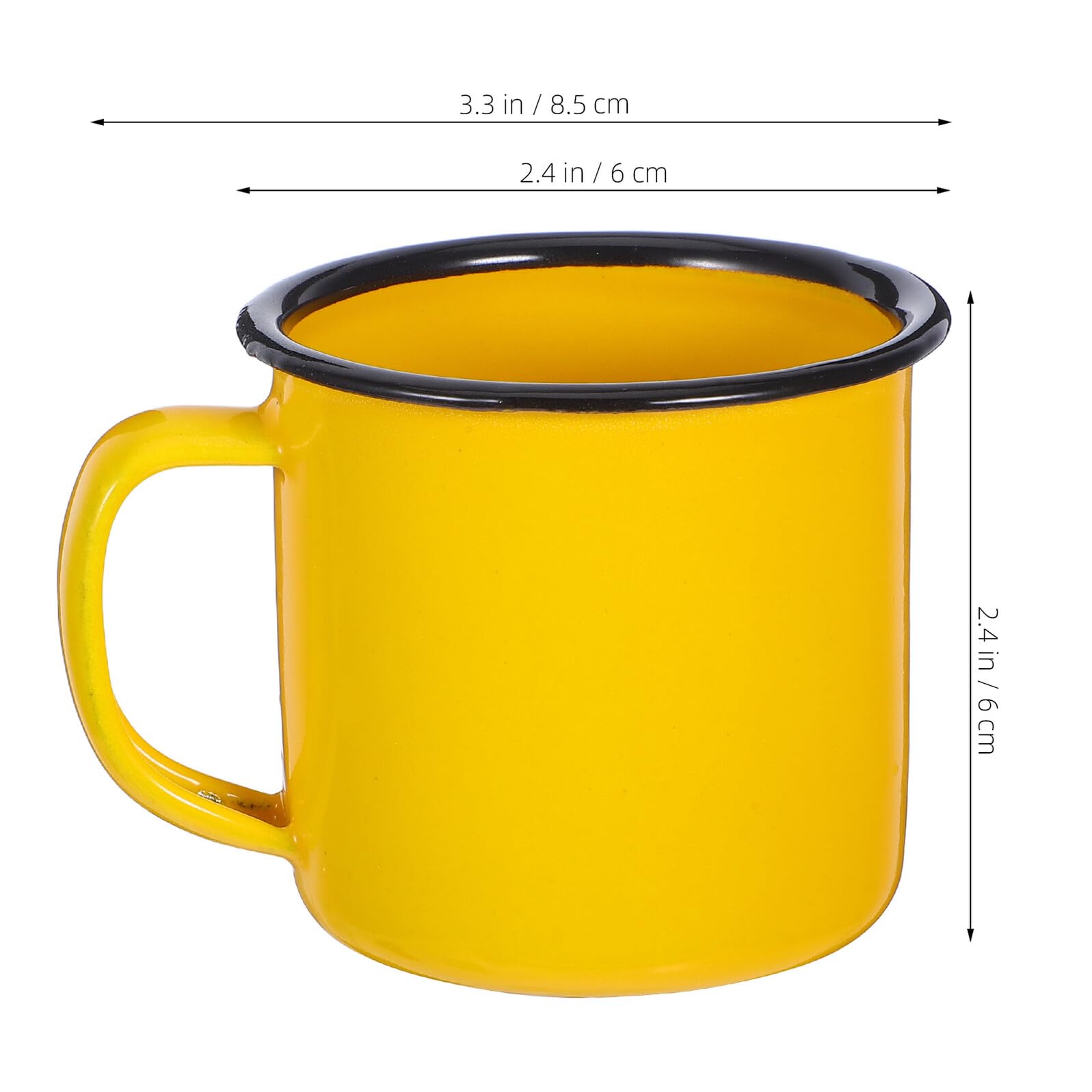 VANZACK Emaillebecher Praktisches Design mit Einfachem Stil 4 Stück für Camping und Zuhause Vintage Trinkbecher aus Langlebigem Emaille für Cafés und Outdoor