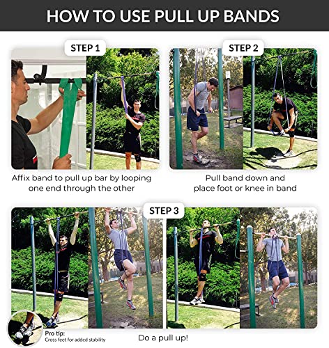 Image of Functional Fitness Pull Up Bands Resistance Bands | Exercise Bands for Working Out | Long Stretch Bands for Exercise, Training Bands, Resistance Bands for Stretching