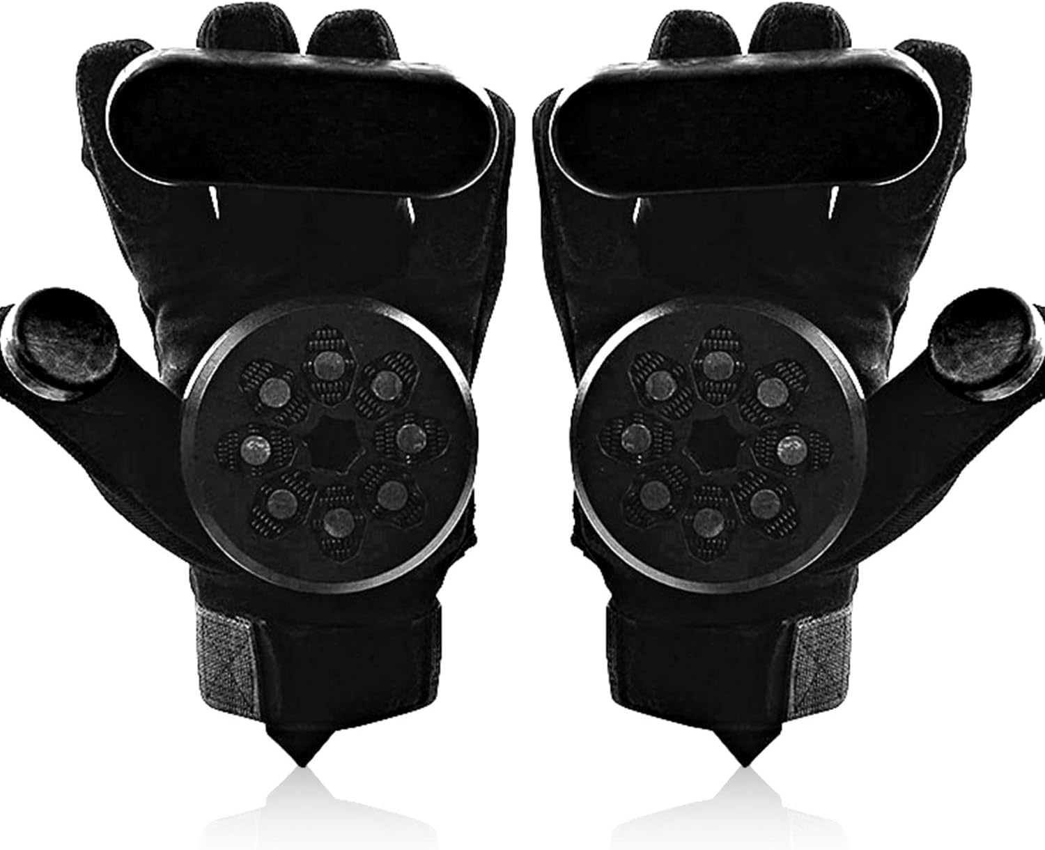 Gants De Protection Pour Skateboard Longboard - Avec Patins De Glisse, Fermeture Velcro, Mesh Respirant - Pour Downhill, Freestyle