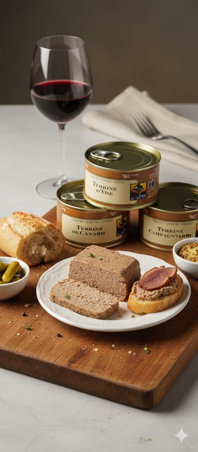 Estuche Godard Especialista del Foie Gras, 4 Terrinas y Rillettes de Paard, 130 g cada una