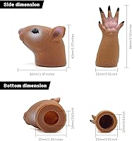 Vista 7 de AQKILO Handi - Marioneta de mano con diseño de ardilla, marionetas de animales para el dedo para niños.