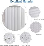Coton Blend Rideau de douche Honeycomb Matériel de gaufre, Collection d'hôtel, Spa, Lavable, Blanc, 72 x 72 de pouce