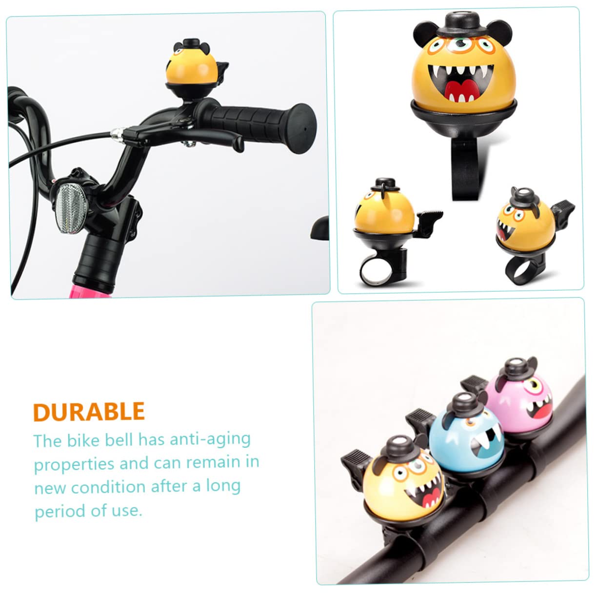 BESPORTBLE 5st Fahrradklingel Kinderfahrrad Regenfeste Fahrradhupe Für Mädchen Cartoon-Muster- Für Kinder Für Lenker Ding Ring Aluminiumlegierung Falten Baby