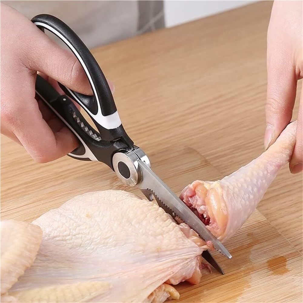 Kitchen Poultry Shears, Scissors Stainless Steel Food for Meat Vegetables Herb Chicken Bone Mult