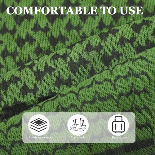 Bufanda árabe verde de algodón transpirable unisex para exteriores 3