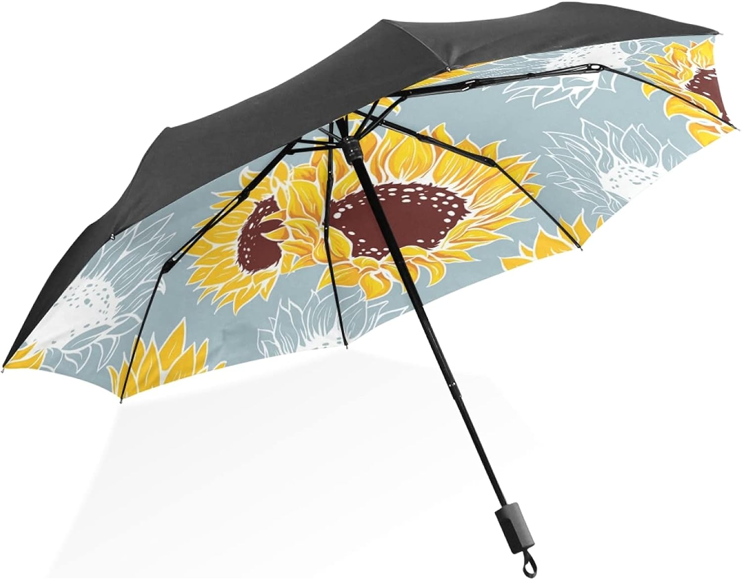 折り畳み傘 おしゃれ 折りたたみ傘 雨傘 日傘 向日葵 ひまわり グレー レディーズ 晴雨兼用 軽量 コンパクト 人気 頑丈 梅雨対策 超撥水 遮光 Uvカット 携帯便利 女の子 紫外線対策 遮熱 グラスファイバー 激安通販販売