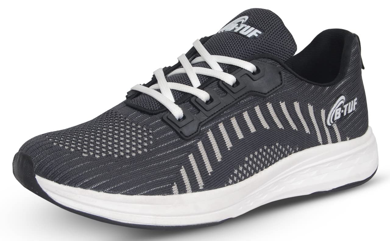 B-TUF Euro Sports Running Shoes Super Lightweight Casual Sneaker, Ideal for Walking, Gym, Training, Running Shoes for Men’s & Boy’s (Gray/White) Size UK 9 (B0BVPH9CRM) Amazon Price History, Amazon Price Tracker