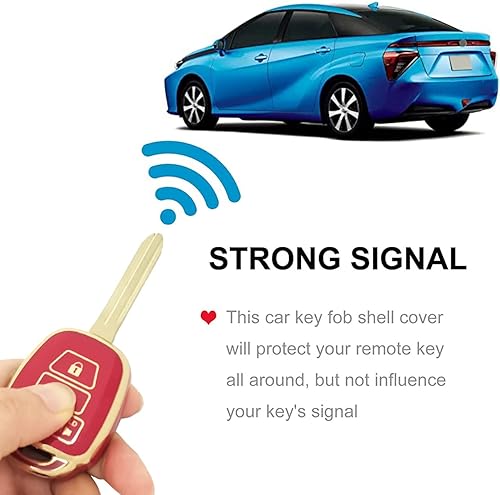 Miniatura 10 de Funda para llavero Toyota con llavero de TPU suave para llave de automóvil, compatible con Camry Corolla RAV4 Highlander Avalon Corolla iM Venza