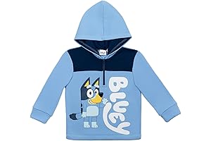 Bluey Fleece Half Zip Hoodie For Kids