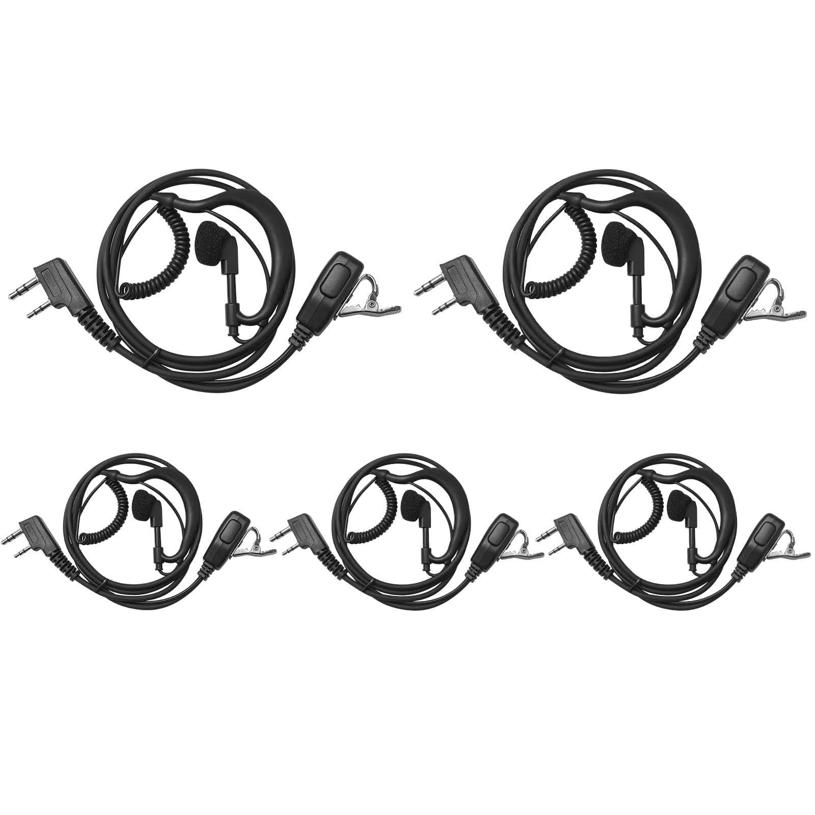 Auriculares walkie talkie tipo G de 2 pines para solucionar fallos de audio en radiocomunicación 8