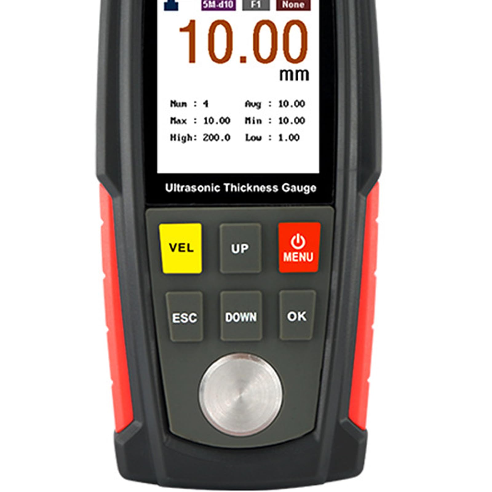 Herramienta de análisis de espesor industrial con transductor de 5 MHz y tasa de error de ±0, 05 mm para medidor de espesor de de vidrio de acero