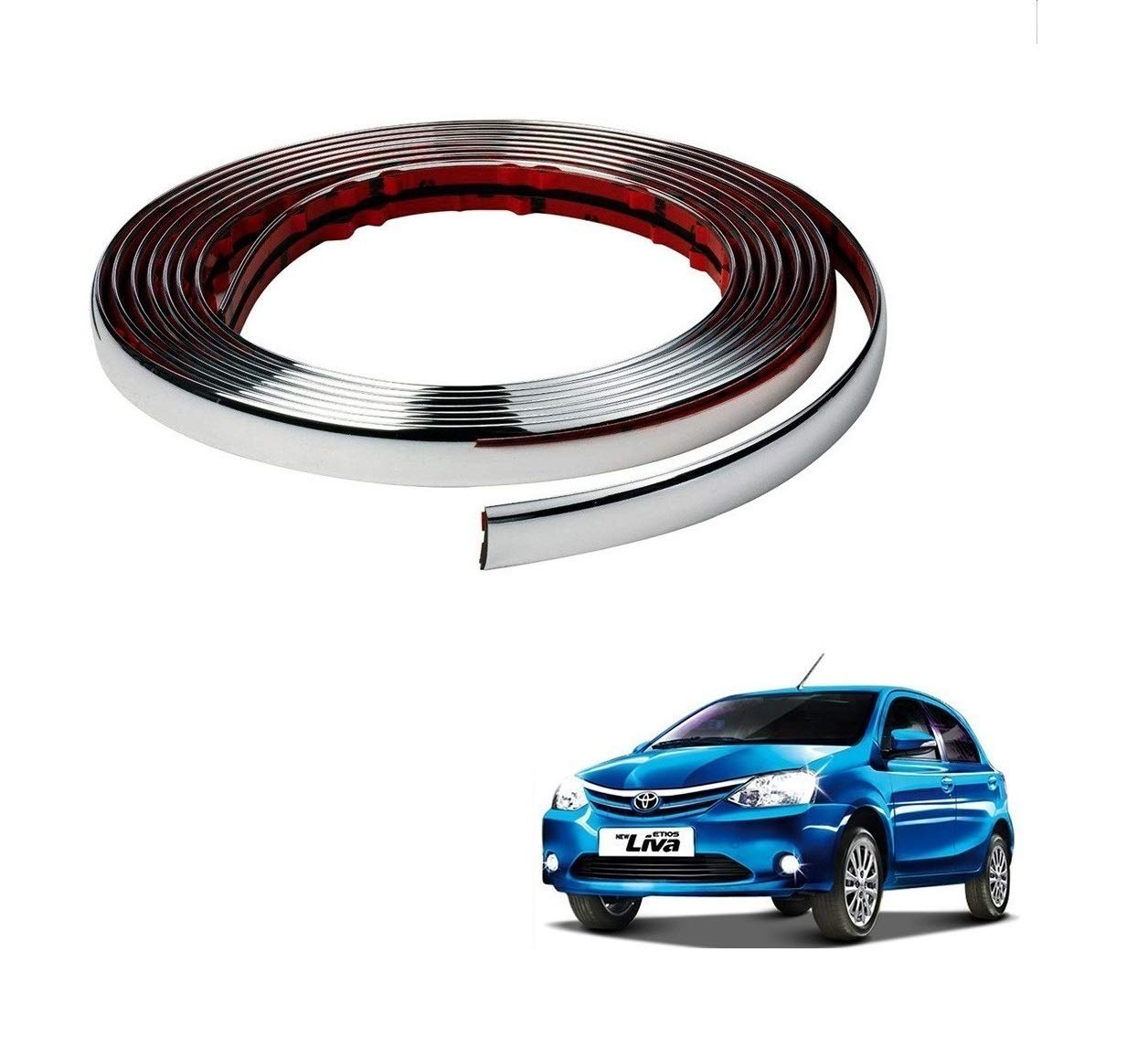 Kozdiko Car Side Window Chrome Beading Roll 14MM 20 Mtr for Toyota Etios Liva-picture-24