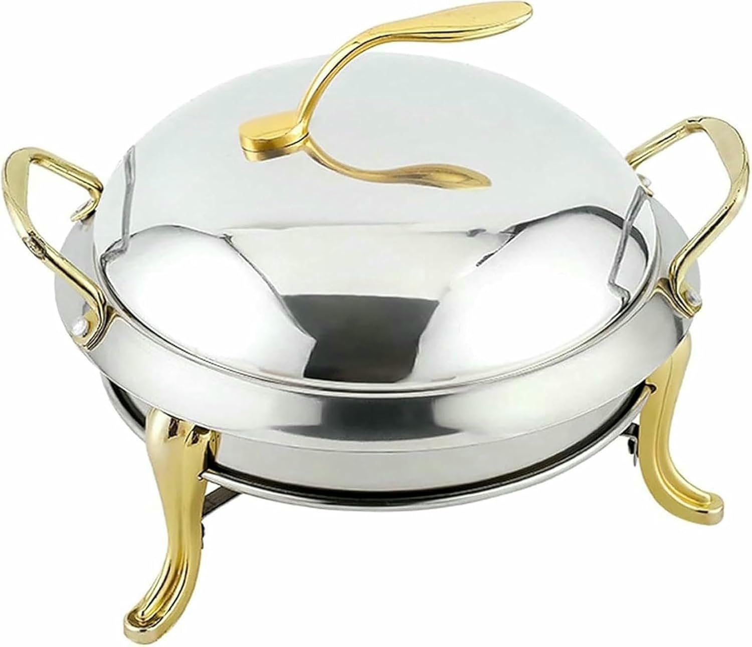 Round Stainless Steel Stove with Stoves and Stoves for Buffet, Ideal for Serving A Dinner, A Buffet, A Caterer, A Party Or A Wedding ~/
