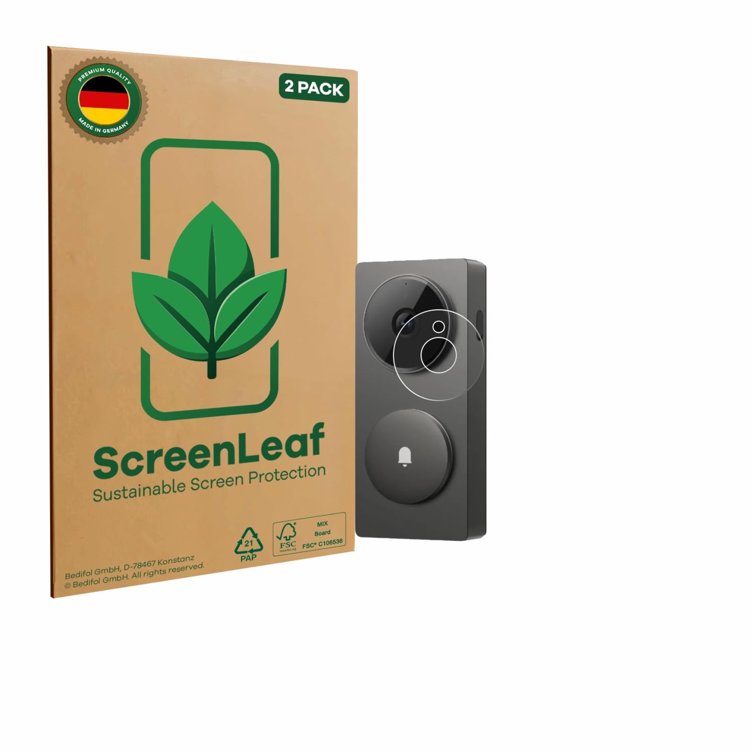 ScreenLeaf ScreenLeaf (2 Stück Schutzfolie für Aqara Hub G410 [nachhaltiger Displayschutz, Folie, transparent, kratzfest]