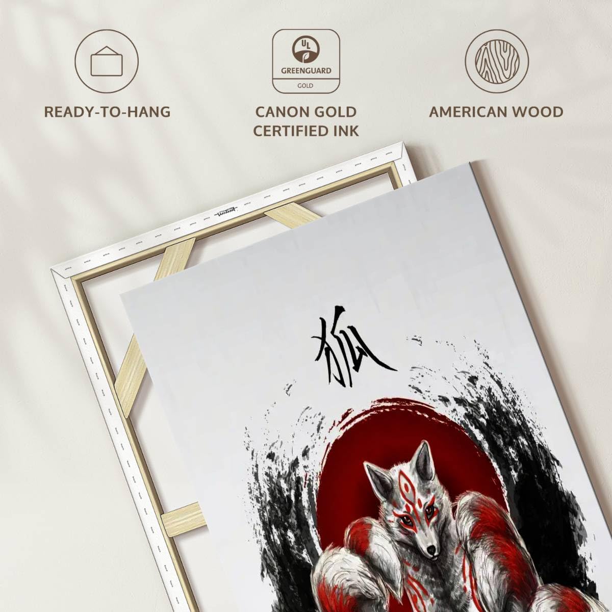 Amazon.com: ElephantStock - Japanese Nine Tailed Fox Kitsune Wall