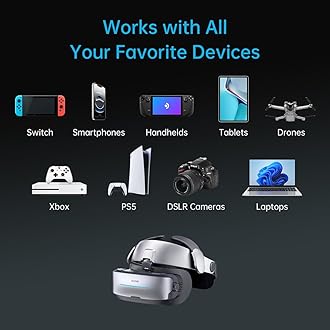 GOOVIS G3 Max XR Head Mounted Display – 1000'' QHD 2.5K 120Hz Micro-OLED Display, Blu-ray 3D Portable Theater, Compatible with iPhone 16/Android/PC/Handhelds/PS5/Blu-ray Players and More
