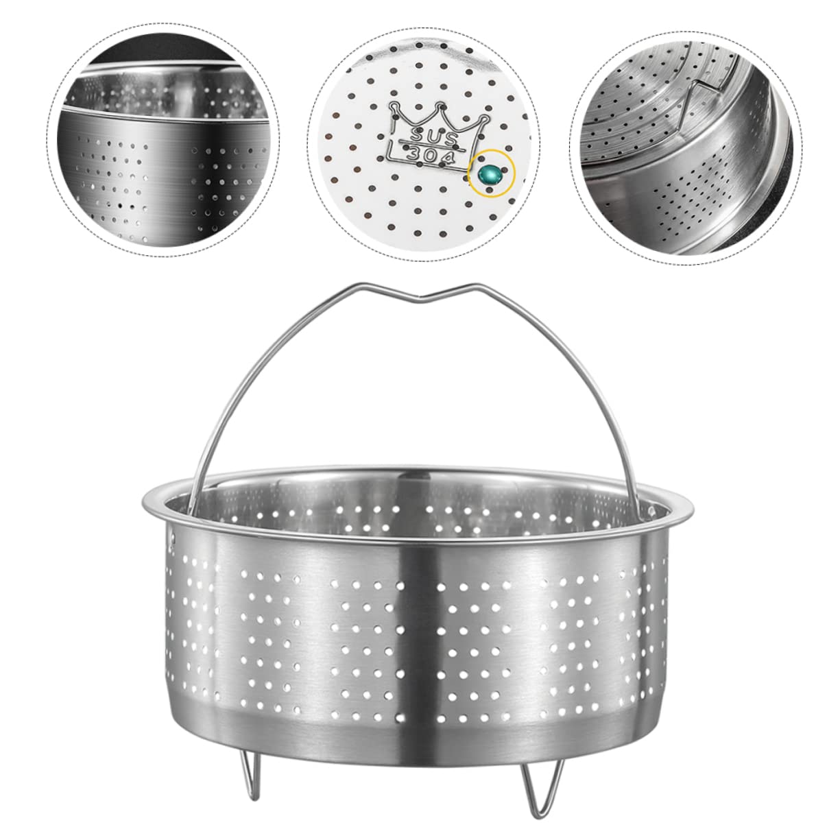 TOPPERFUN Dämpfeinsatz Aus Edelstahl - Dampfgarer Für Töpfe & Woks, 32 Cm