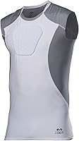Vista 1 de McDavid Chest Protector Baseball Heart Guard Sternum Protection for Adults. Compression Shirt with HEX Padded Shirt Blanco/Gris