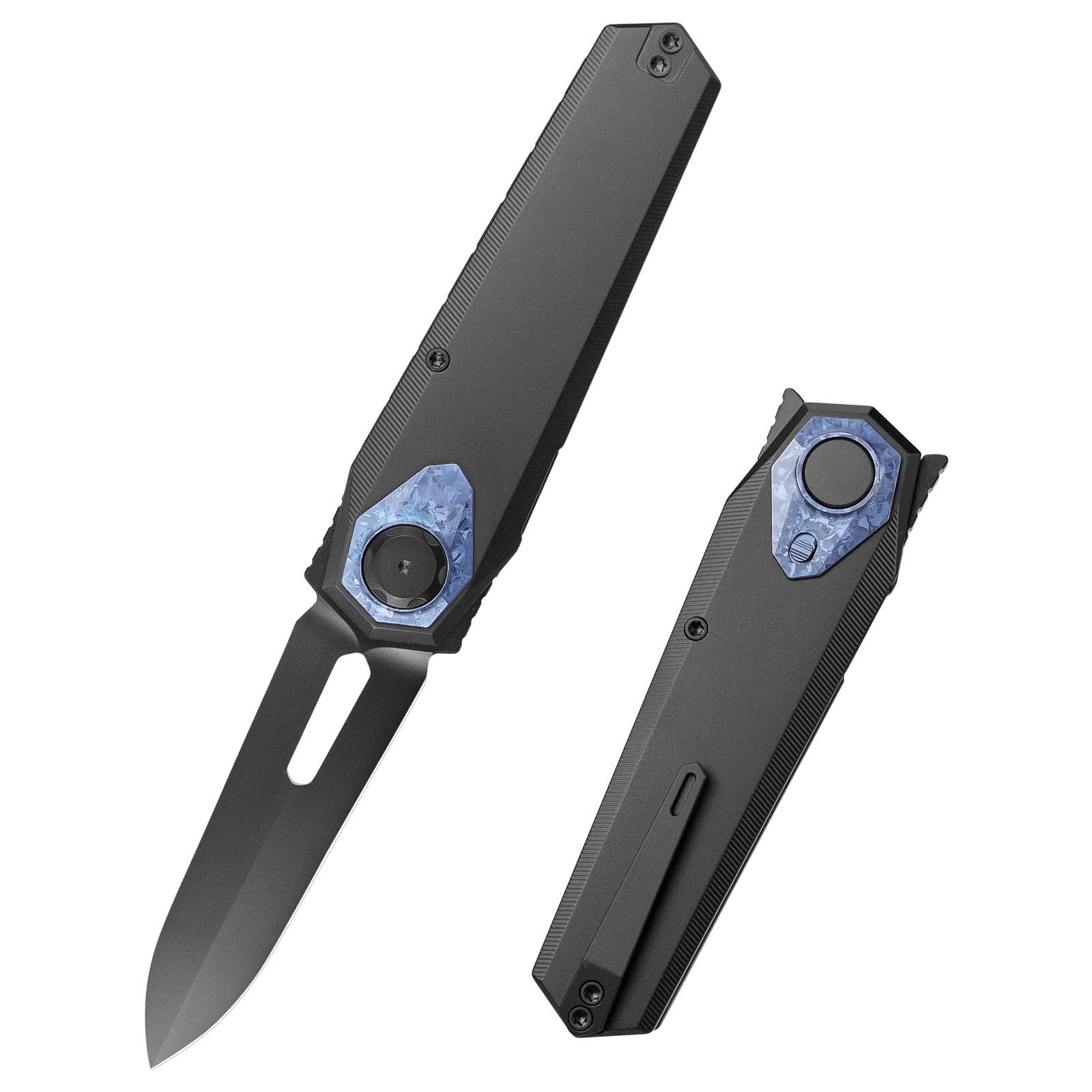 「正規品」9 hand Manta Ray 2.0 Mokume製　EDC Amazon.com: REMETTE EDC Pocket Knife, M390 Blade Titanium Handle