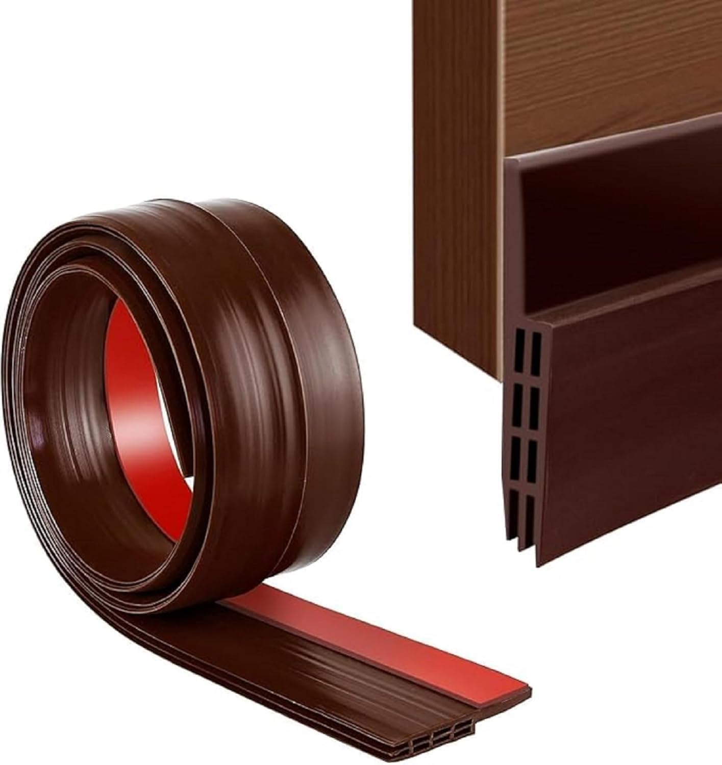 Silicone Door Bottom Seal Strip 99 cm Brown Draft Stopper | Gap Filler, Dust & Insect Guard, Waterproof, Pack of 1-image-14