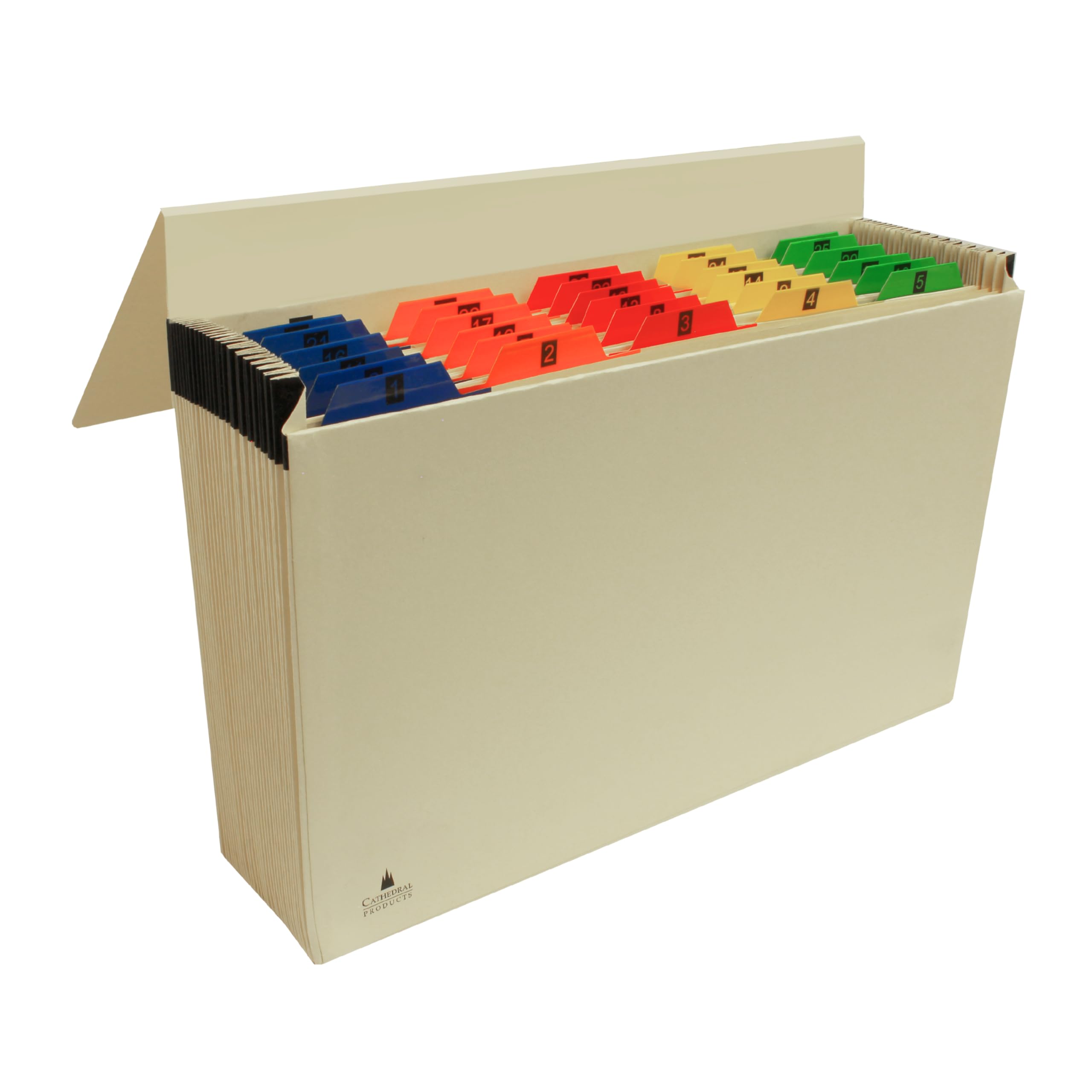 Cathedral Trieur extensible jusqu'à 31 compartiments Kraft Onglets Mylar multicolores (Import Royaume Uni)