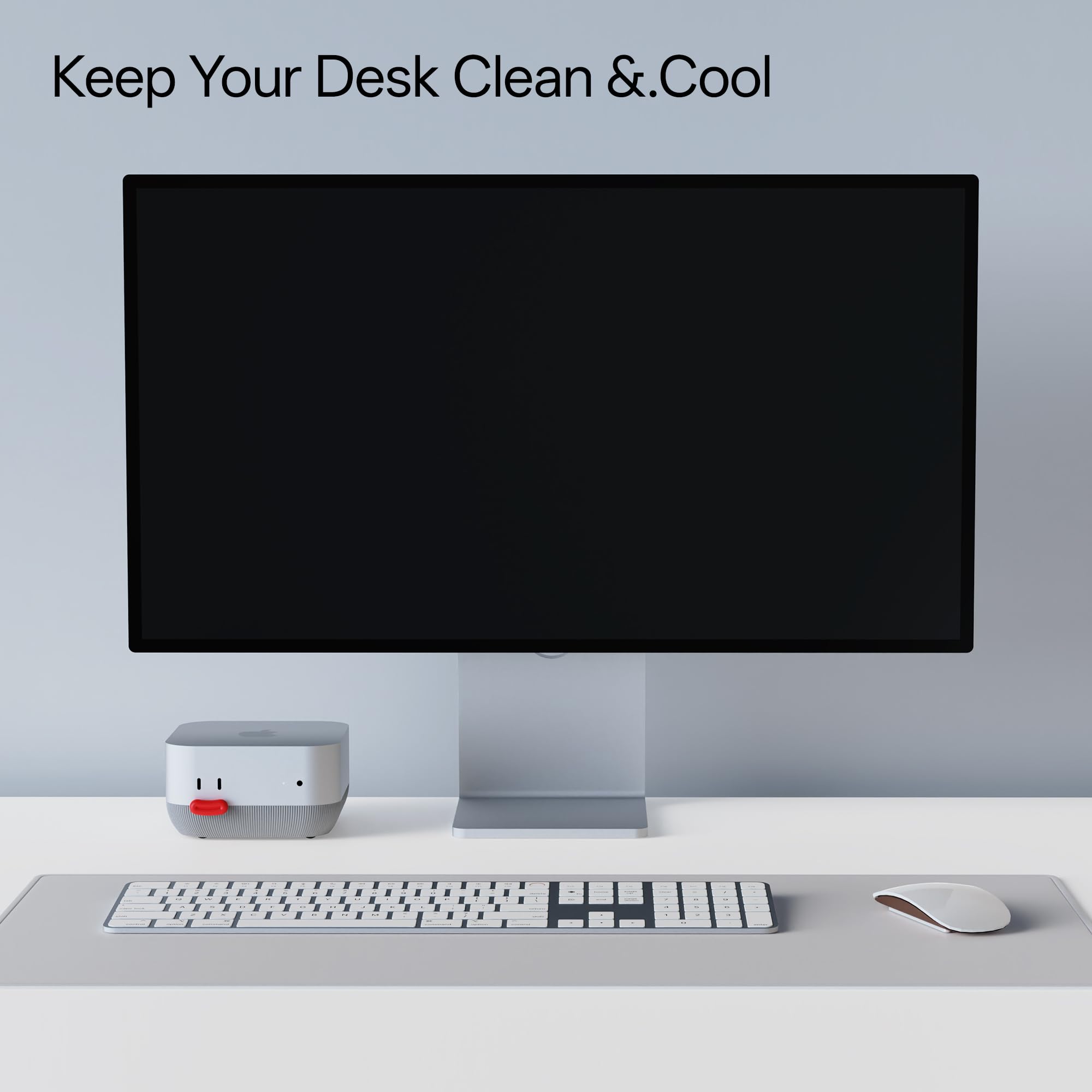 Lonelyfox Supporto per Mac mini M4 e M4 Pro, innovativo accesso frontale per pulsante di accensione, base in silicone anti-polvere, supporto da tavolo antiscivolo, tappi per pulsanti sostituibili